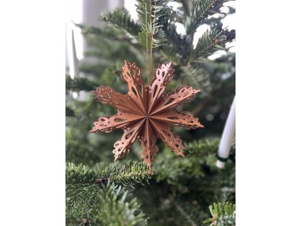 Papírová vločka Broste SNOWFLAKE 15cm | indian tan