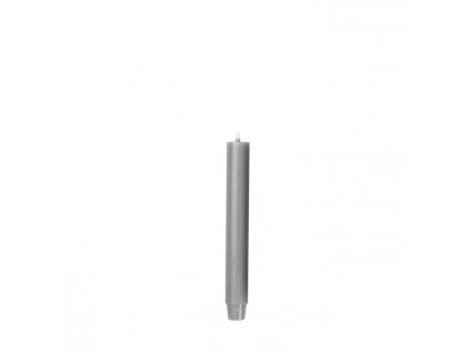 Svíčka kulatá krátká Broste 2,6 cm | šedá