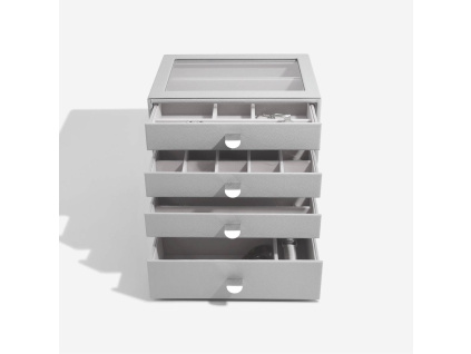 Šperkovnice se šuplíky 4 v 1 Stackers Pebble Grey Classic Drawers | šedá