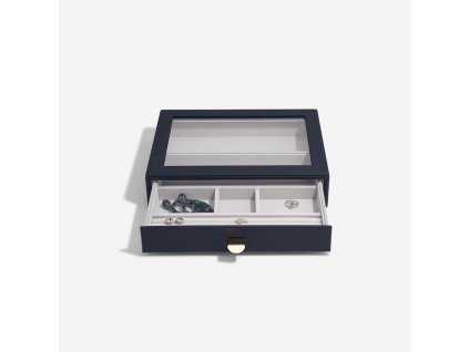 Šperkovnice se šuplíkem Stackers Navy Pebble Classic Display Drawer | tmavě modrá