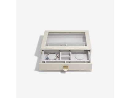 Šperkovnice na šarmy Stackers Oatmeal Classic Charm Display Drawer | krémová