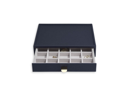 Šperkovnice na malé šperky Stackers Navy Pebble Classic Trinket Drawer  | tmavě modrá  - 20% sleva s kódem "NAKUPY24"