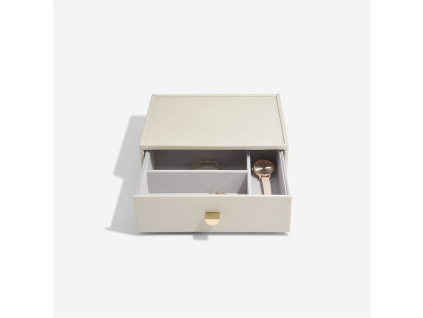 Box na hodínky Stackers Oatmeal Classic Accessory Drawer  | krémová