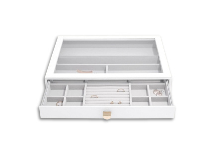 Šperkovnice se šuplíkem Stackers White Supersize Display Drawer | bílá  - 20% sleva s kódem "NAKUPY24"