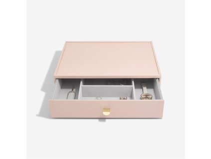 Box se šuplíkem na šperky Stackers Blush Supersize Accessory Drawer  | růžová