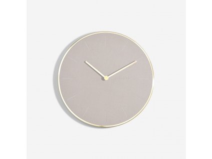 Nástěnné hodiny Stackers Taupe & Brushed Gold Clock | šedobéžová