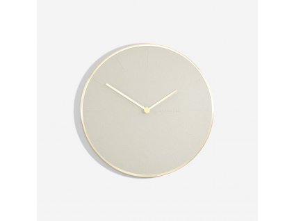 Nástěnné hodiny Stackers Oatmeal & Brushed Gold Clock | krémová