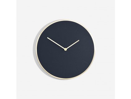 Nástěnné hodiny Stackers Navy Pebble & Brushed Gold Clock | tmavě modrá