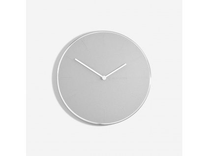 Nástěnné hodiny Stackers Pebble Grey & Brushed Chrome Clock | šedá