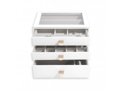 Šperkovnice se šuplíky 3 v 1 Stackers Pebble White Classic Drawers | bílá  - 20% sleva s kódem "NAKUPY24"