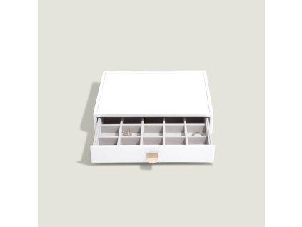 Box na malé šperky Stackers Pebble White Classic Trinket Drawer | bílá