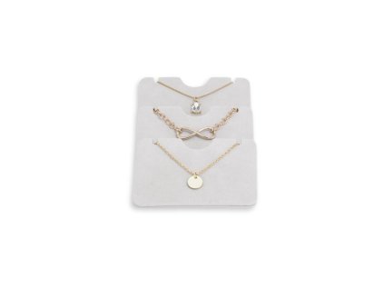 Sada vložek na řetízky do boxu na šperky Stackers Pendant Necklace Accessory Set of 3 | šedá