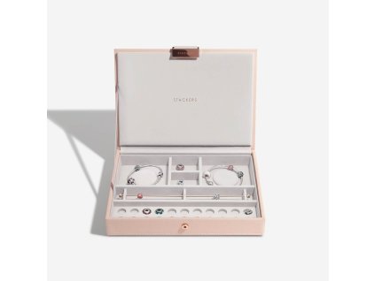 33stackers blush grey classic charm lidded pl