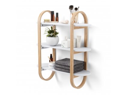 Závěsné police Bellwood Wall Shelf | bílá, přírodní