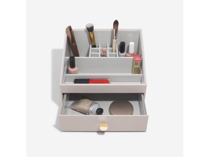 Stolní organizér na kosmetiku Stackers Taupe Makeup Organiser | šedobéžová