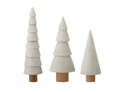 0123398 laila deco tree white pine set of 3 1