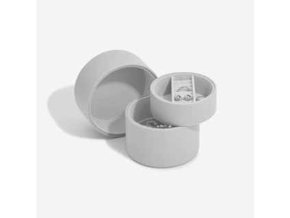 Kulátá šperkovnice Stackers Pebble Grey Bedside | šedá