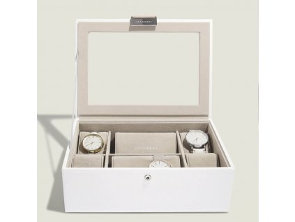 Kazeta na hodinky Stackers White 8 Piece Watch Box | bílá