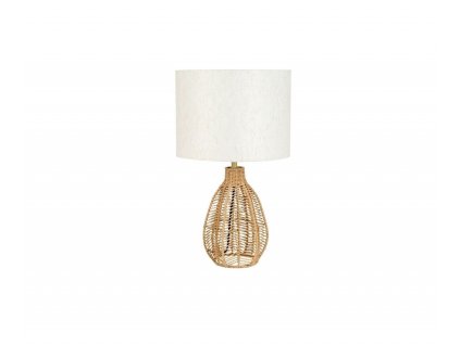 Rustikální noční stolní lampa Andrea House IL22074 | béžová, bílá