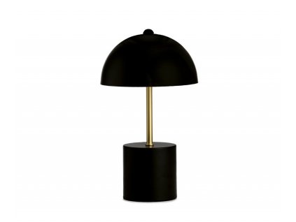 Industriální kovová stolní lampa Andrea House IL71049 | černá, žlutá