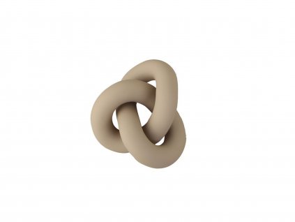 Keramická dekorace uzel Cooee Design Knot, malý | béžová