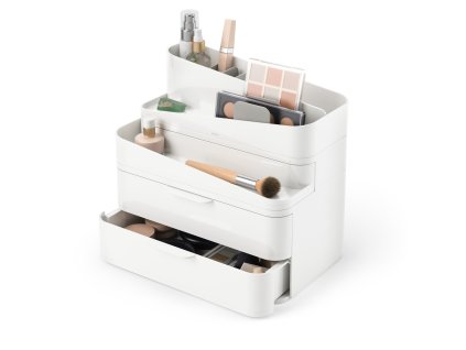 Velký organizér na kosmetické pomůcky Umbra Glam | bílá-šedá