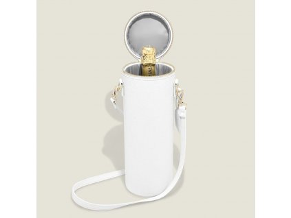 Termotaška na láhev šampaňského Stackers Champagne Bottle Bag White Pebble | bílá