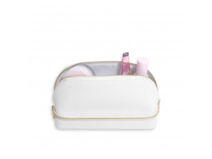 2 v 1 Taška na kosmetiku a šperky Stackers Cosmetic and Jewellery Bag White Pebble | bílá