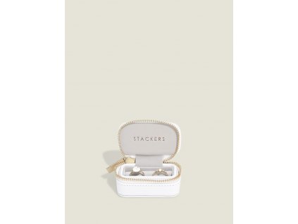 Cestovní šperkovnice na prsteny Stackers Ring Box White White Pebble | bílá