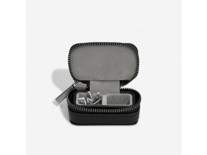 Pánská cestovní šperkovnice Stackers Black Zipped Travel Cufflink Box Black | černá