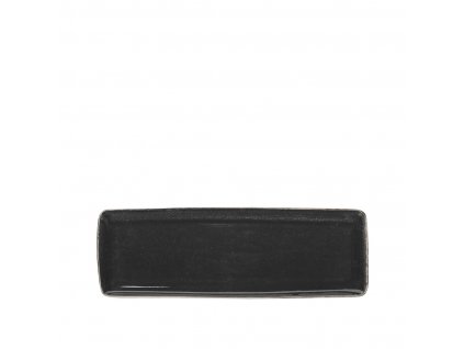 Čtvercový talíř Broste Nordic Coal, 12,5 x 35 cm | černá