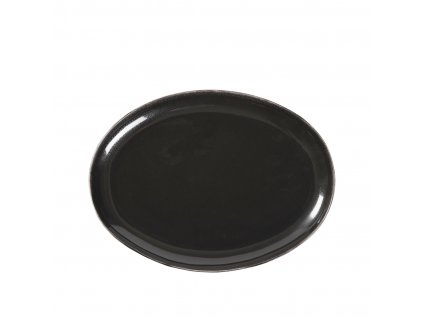 Talíř oválný Broste Nordic Coal, 26,5 x 35,5 cm | černá