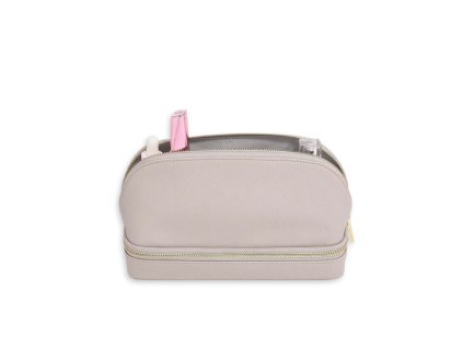 2 v 1 Taška na kosmetiku a šperky Stackers Cosmetic and Jewellery Bag Taupe | šedobéžová  - 20% sleva s kódem "NAKUPY24"