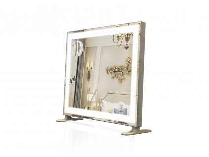 Hollywoodské make-up zrcadlo s osvětlením MMIRO SR635 50 x 40 cm | stříbrná