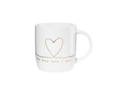Porcelánový hrnek s úchem Asa Selection LINIA "To the one I love " 350 ml | bílá