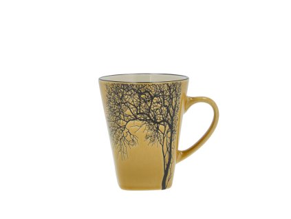 Kameninový hrnek se stromem Villa Collection Golden Yellow, 500 ml | žlutá