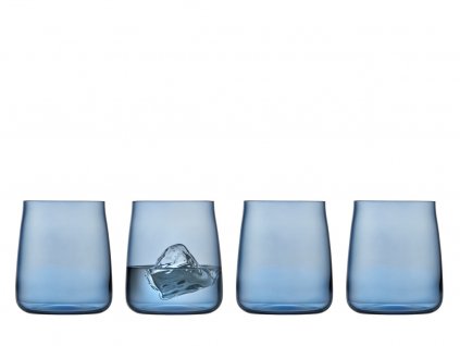 Sklenice na vodu Lyngby Glas Zero Blue, 420 ml | 4ks