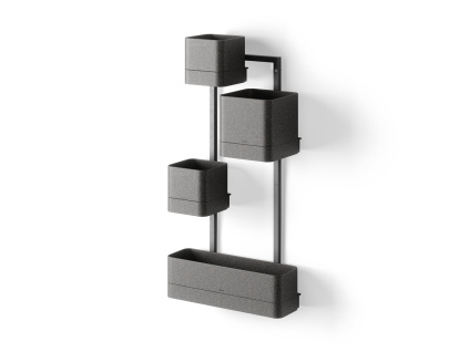 Sada závěsných květináčů Umbra Cubiko Plant Box 4 ks | černá