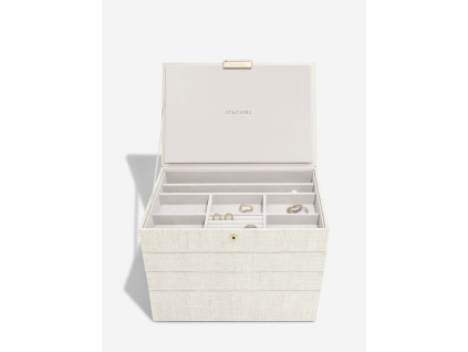 Šperkovnice 4 v 1 Stackers Classic Set Oatmeal & Linen | krémová