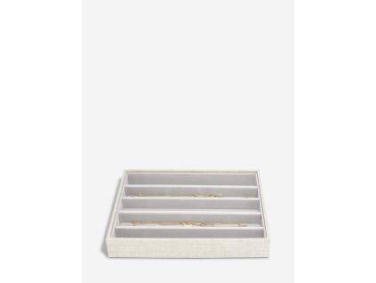 Box na šperky Stackers Oatmeal & Linen Classic Necklace Layer | krémová