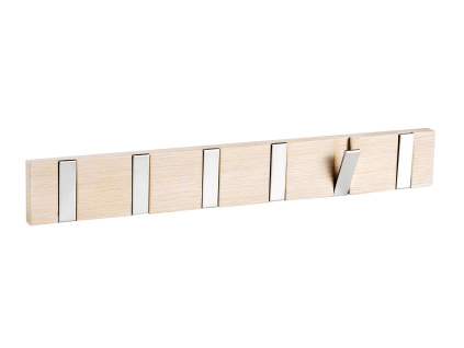 Nástěnný věšák Rowico Home CONFETTI 50x2x7 cm | světle hnědý