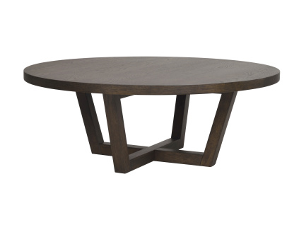 Kulatý konferenční stolek Rowico Home BOXFORD 110 cm | Hnědý