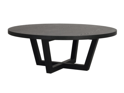 Kulatý konferenční stolek Rowico Home BOXFORD 110 cm | Černý