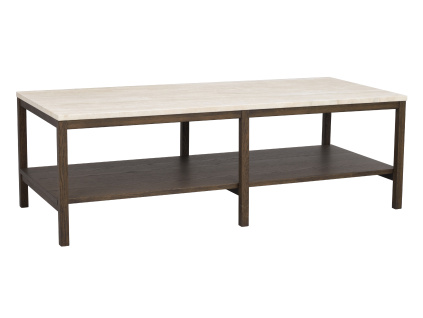 Konferenční stolek Rowico Home ORWEL 140x60 cm | Béžový/Hnědý