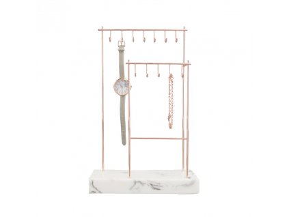 Stojan na šperky Stackers Large Rose Gold 12 Hook | mramor