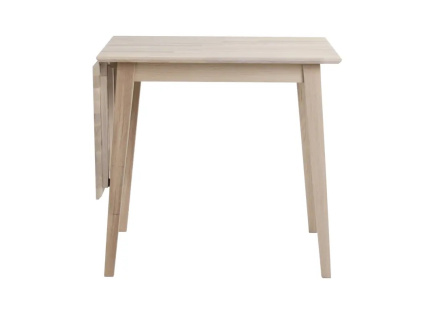 Kompaktní skládací jídelní stůl Rowico Home FILIPPA, whitewash 80 cm | přírodní