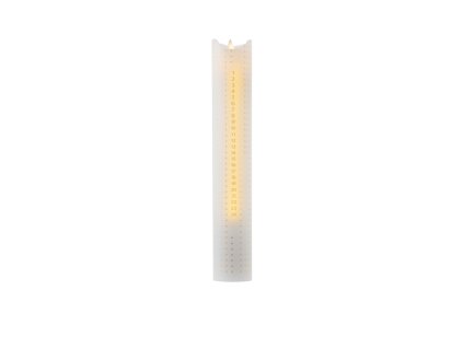 Adventní LED svíčka Sirius Sara Calendar GOLD ø4,8x H29cm | bílá