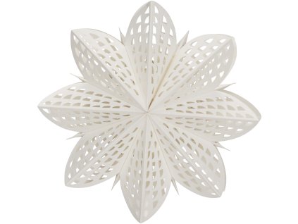 Vánoční dekorační hvězda z papíru House Doctor Star Gint, 30 cm | Bílá