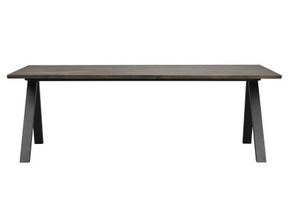 Jídelní stůl Rowico Home CARRADALE Brown/black, 220x100 cm | hnědá, černá