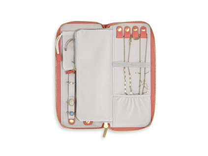 Cestovní šperkovnice Stackers Jewellery Roll Grapefruit | lososová